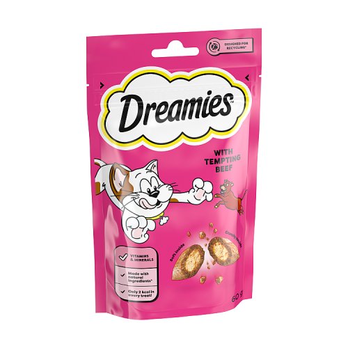 Dreamies Cat Treats With Beef 60g pack shot