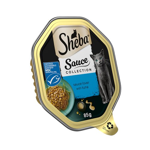 Sheba Sauce Collection Cat Tray & Tuna 85g pack shot