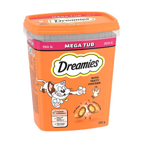 Dreamies Mega Tub With Chicken 350g pack shot