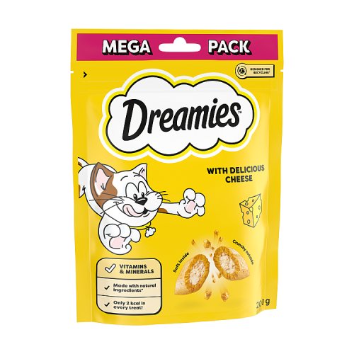 Dreamies Cat Treats & Cheese Mega Pack 200g pack shot