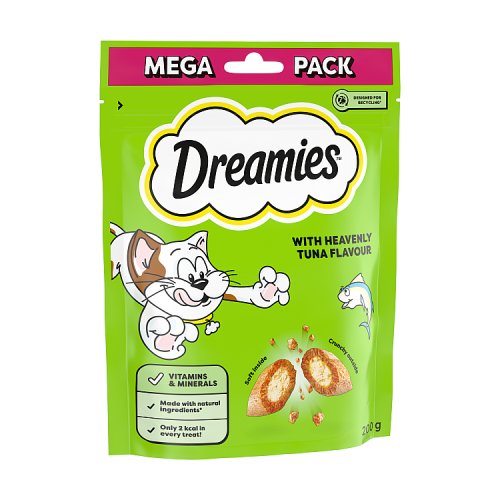 Dreamies Cat Treats & Tuna Flavour Mega Pack 200g pack shot