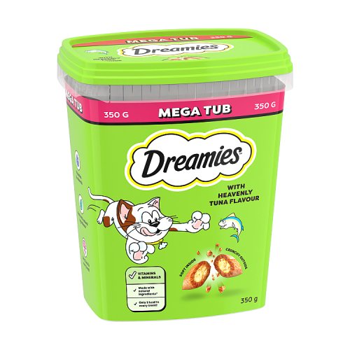 Dreamies Cat Treats With Tuna Flavour Megatub 350g pack shot