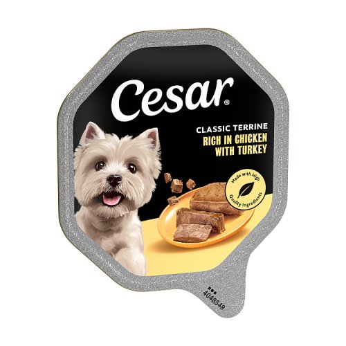 Cesar Classic Terrine Dog Food Tray Chicken & Turkey In Loaf 150g pack shot