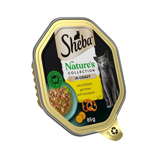 Sheba Natures Collection Cat Tray Chicken & Red Pepper In Jelly 85g pack shot