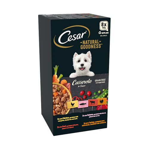 Cesar Natural Goodness Casserole Mixed Selection (8 x 100g) pack shot