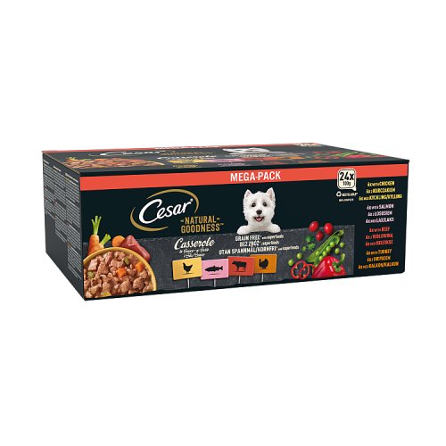 Cesar Natural Goodness Casserole Mixed Selection Gravy (24 x100g) pack shot