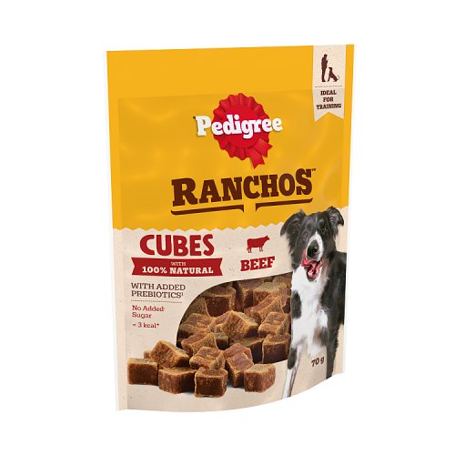 Pedigree Ranchos Reward Cube Treat Beef 70g pack shot