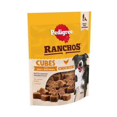 Pedigree Ranchos Reward Cube Treat Chicken 70g pack shot