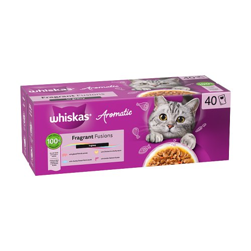 Whiskas 1+ Cat Pouches Aromatic Fusion In Gravy (40 x 85g) pack shot