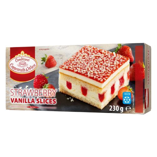 Coppenrath & Wiese Twin Strawberry & Vanilla Slices 230g pack shot