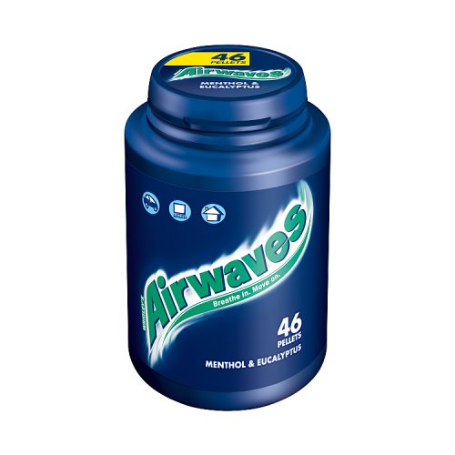 Airwaves Menthol & Eucalyptus Bottle Sugar Free 46s pack shot
