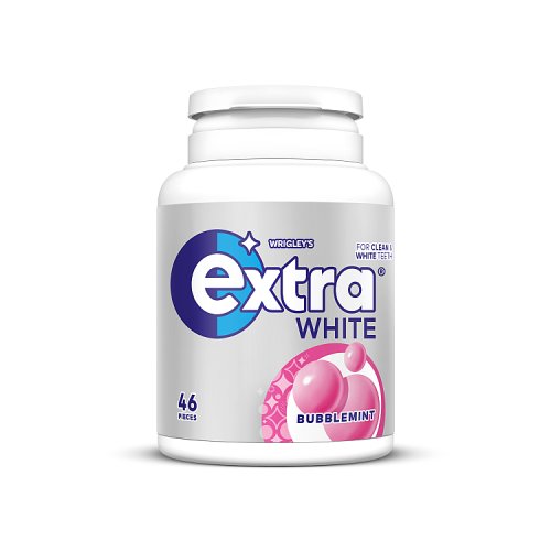 Extra Bottle 46s White Bubblemint Sugar Free 46s pack shot