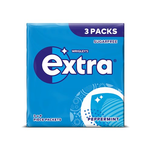Extra 3pk Peppermint Sugar Free (3 x 9pcs) pack shot