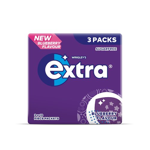 Extra Flavour Blueberry 3pk (3 x 10pcs) pack shot