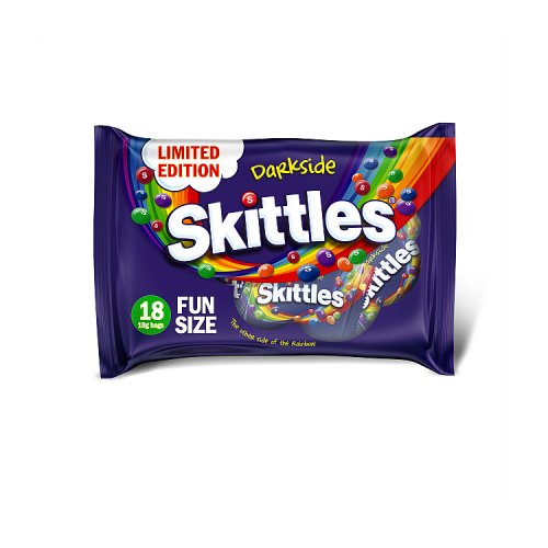 Skittles Darkside Funsize Bags 18pk (18 x 18g) 324g pack shot