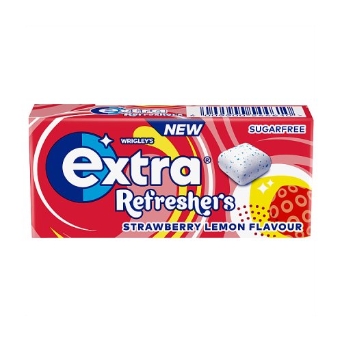 Extra Strawberry Lemon Sugar Free Chewing Gum Handy Box 7s 15.6g pack shot