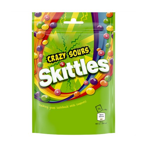 Skittles Pouch Crazy Sours 136g pack shot