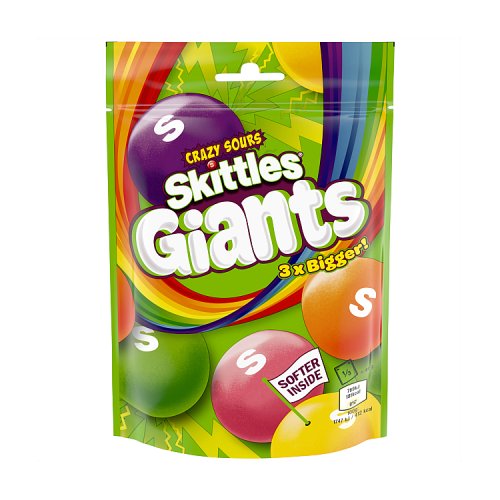 Skittles Giant Sours 132g pack shot