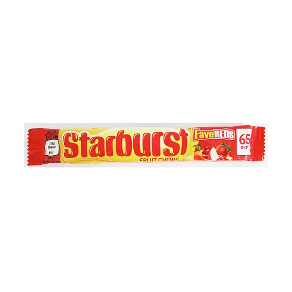 Starburst Fave Reds PM 65p 45g pack shot