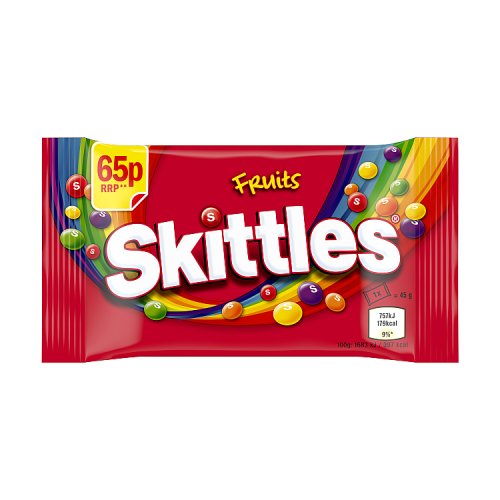 Skittles Fruit PM 65p 45g pack shot