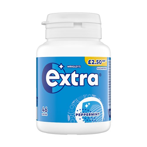 Extra Bottle 46s Peppermint Sugar Free 64g PM £2.50 pack shot