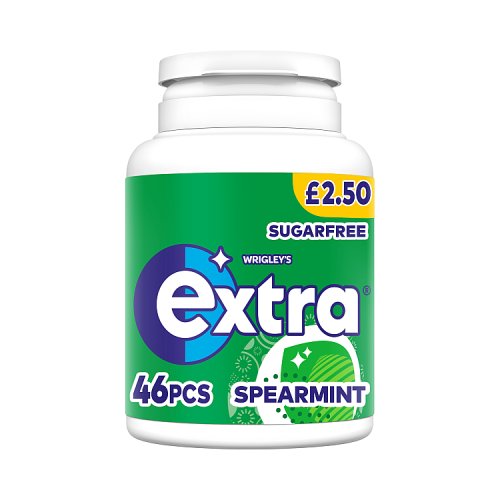 Extra Bottle 46s Spearmint Sugar Free 64g PM £2.50 pack shot