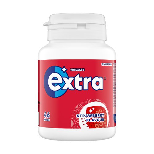 Extra Bottle 46s Strawberry Sugar Free 64g pack shot