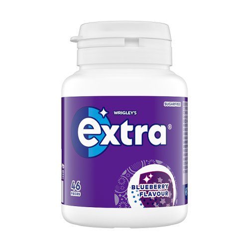 Extra Bottle 46s Blueberry Sugar Free 64g pack shot