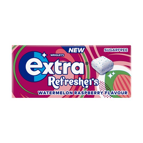 Extra Refreshers Rasp Watermelon Sugar Free Gum Handy Box 7s pack shot