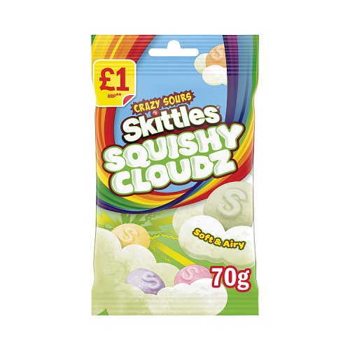 Skittles Fruit Squishy Cloudz PM £1 70g pack shot