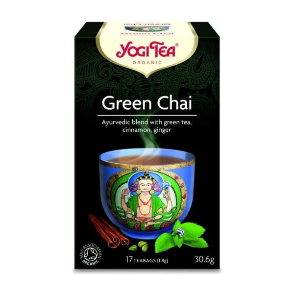 Yogi Tea Organic Green Chai 17s pack shot