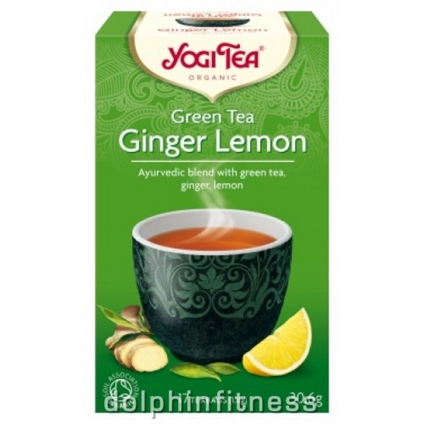 Yogi Tea Organic Green Tea Organic Ginger Lemon 17s pack shot