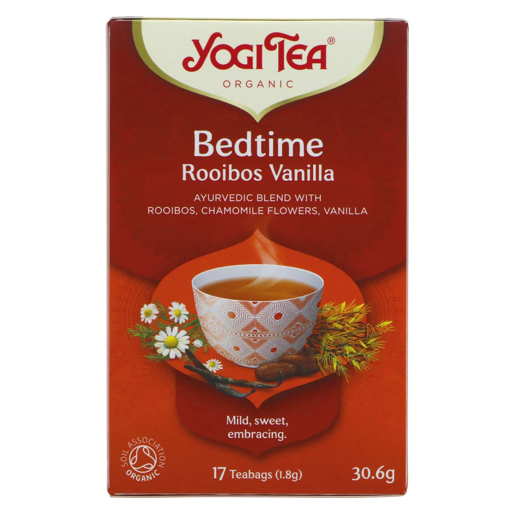 Yogi Tea Organic Bedtime Rooibos Vanilla 17s pack shot