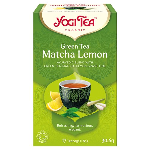 Yogi Tea Organic Green Tea Matcha Lemon 17s pack shot