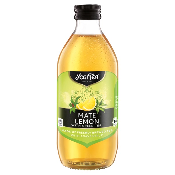 Yogi Tea Organic Mate Lemon & Green Tea 330ml pack shot