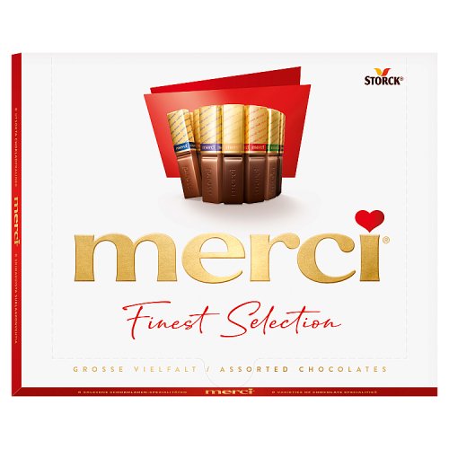 Merci Finest Milk Dark Selection Xmas Sleeve 250g pack shot