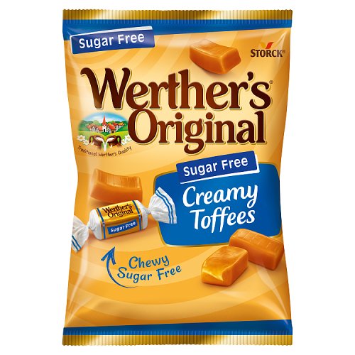 Werthers Original Creamy Toffees Sugar Free Bag 80g pack shot