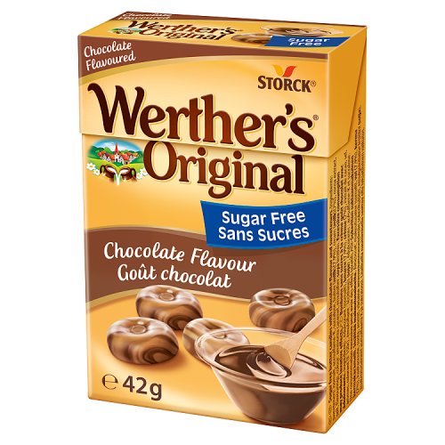 Werthers Chocolate Candies Sugar Free 42g pack shot