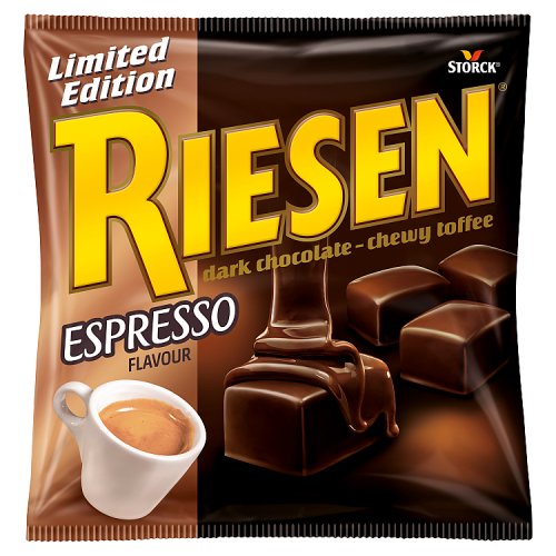 Riesen Dark Chocolate Espresso Bag Ltd Ed135g pack shot