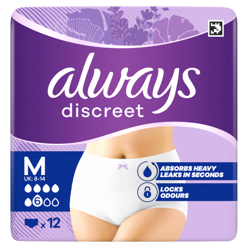 Always Discreet Normal Underwear Pants 12s pack shot