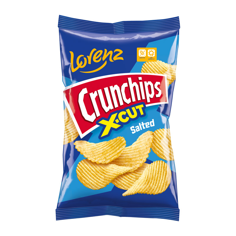 Lorenz Crunchips X-Cut Salted 130g pack shot