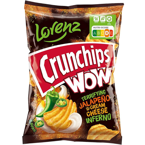 Lorenz Crunchips Wow Jalapeno & Cream Cheese 80g pack shot