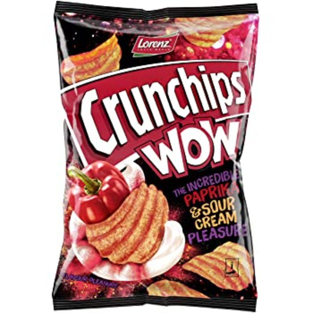 Lorenz Crunchips Wow Paprika & Sour Cream 80g pack shot