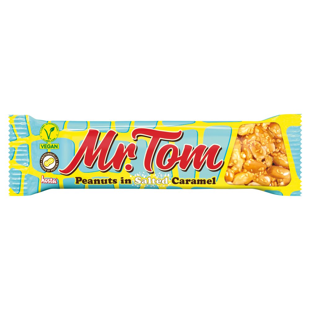 Mr Tom Salted Caramel Peanut Bar 40g pack shot