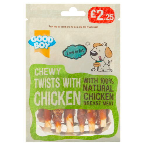 Good Boy Chicken Twist PM £2.25 70g pack shot