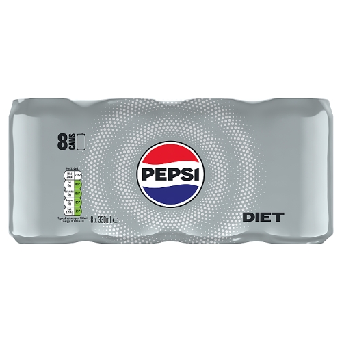 Pepsi Diet 8pk (8 x 330ml) pack shot