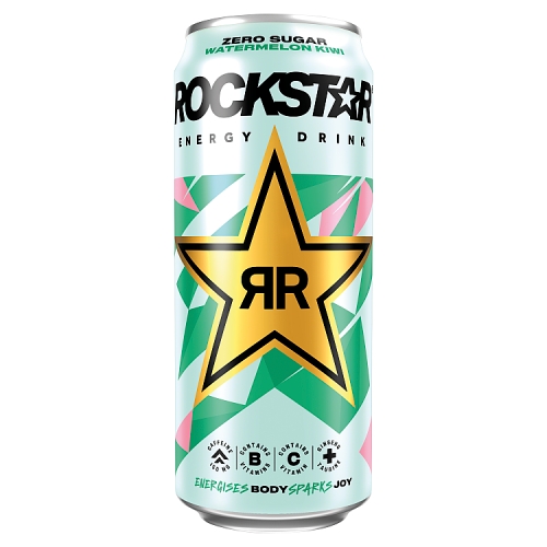 Rockstar Refresh Watermelon & Kiwi Energy Drink 500ml pack shot