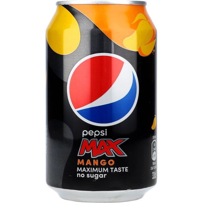 Pepsi Max Mango 330ml pack shot