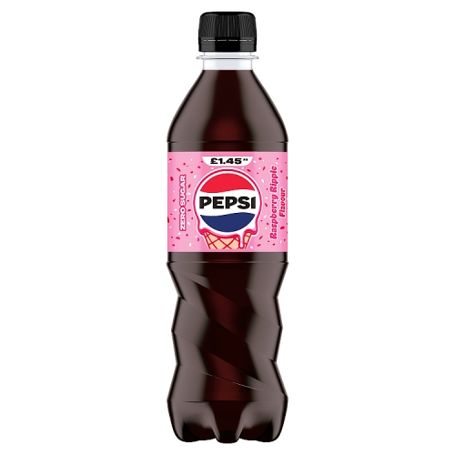 Pepsi Max Raspberry Ripple PM £1.45 500ml pack shot
