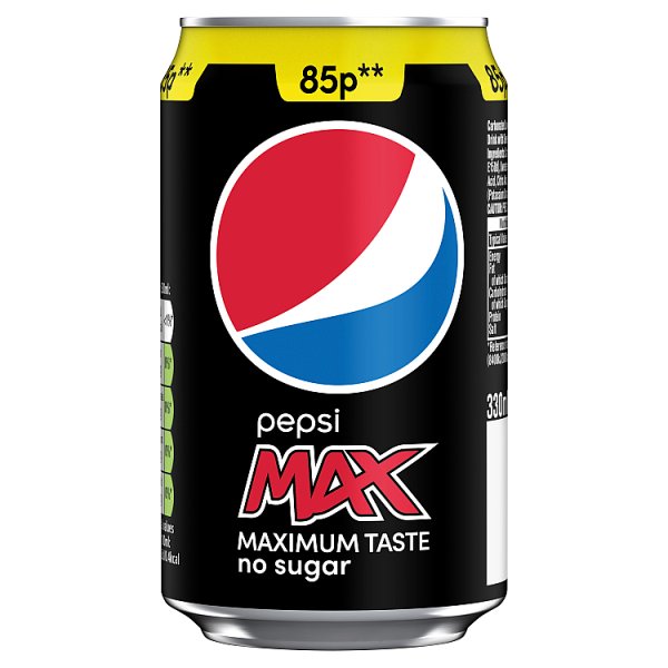 Pepsi Max 330ml PMP pack shot